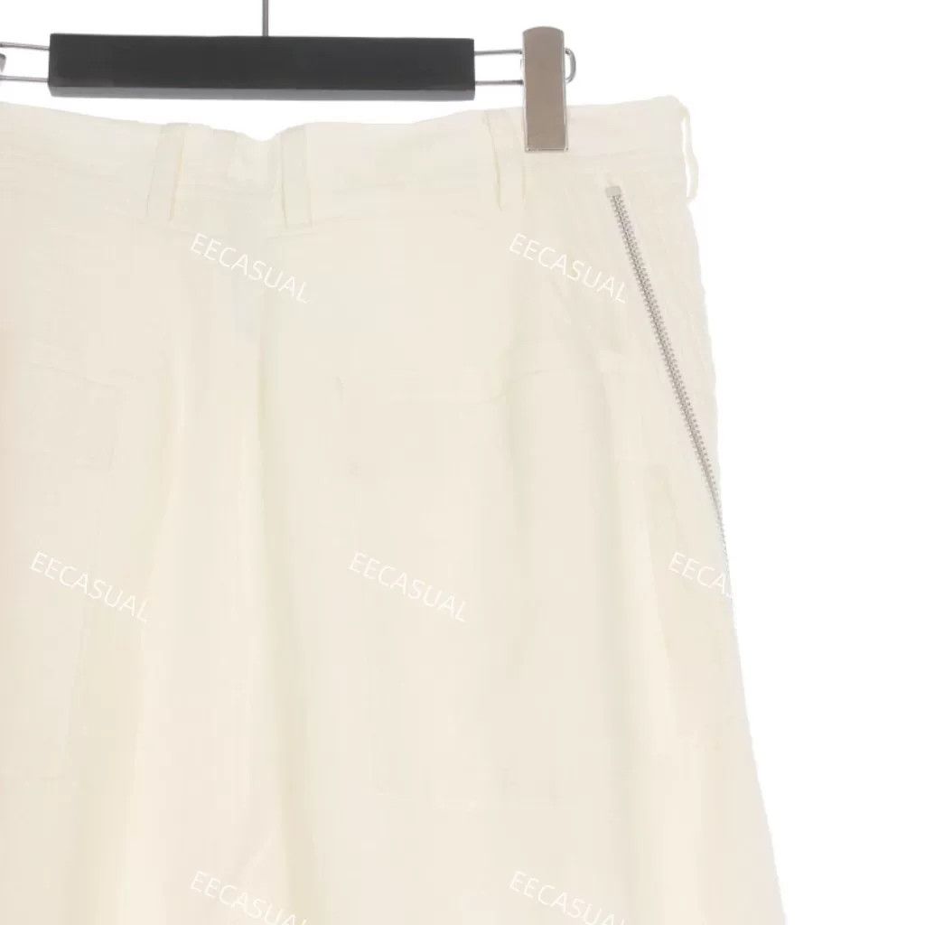 Ground Y Yohji Yamamoto White Linen Wide-Leg Pants Size 27" / US 4 / IT 40 - 7 Thumbnail