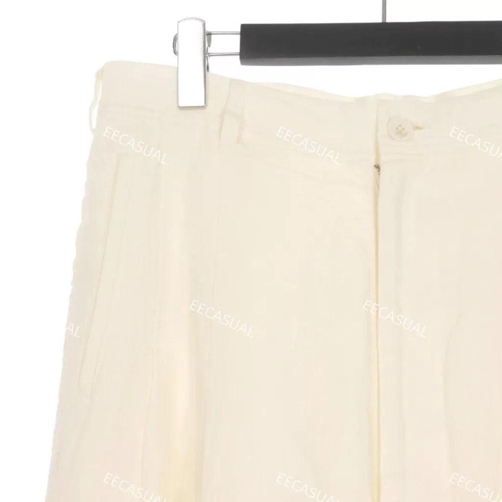 Ground Y Yohji Yamamoto White Linen Wide-Leg Pants Size 27" / US 4 / IT 40 - 4 Thumbnail