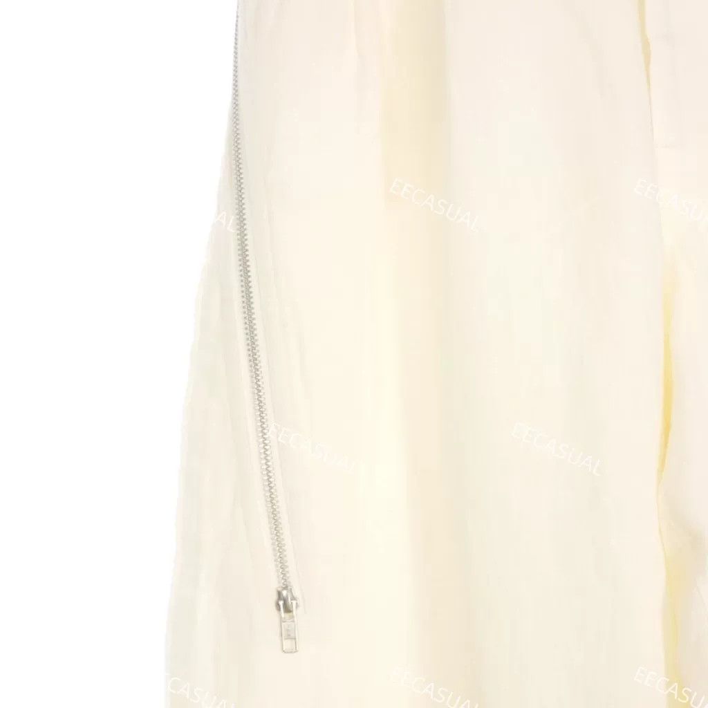 Ground Y Yohji Yamamoto White Linen Wide-Leg Pants Size 27" / US 4 / IT 40 - 3 Thumbnail