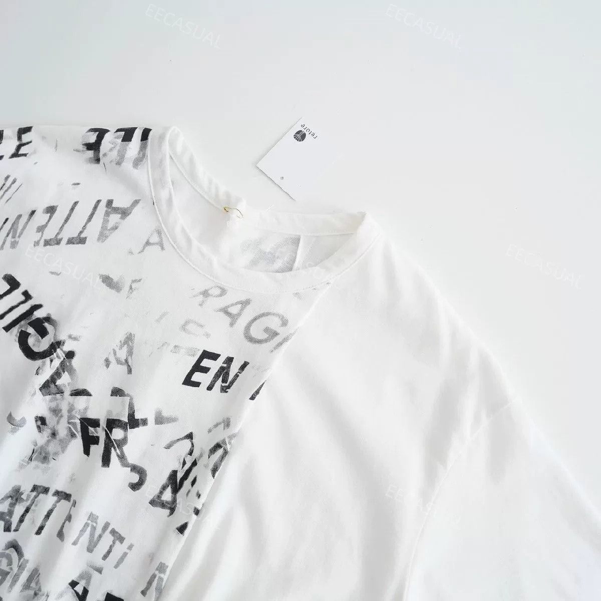 Y's Yohji Yamamoto Asymmetric Graffiti T-Shirt Size US M / EU 48-50 / 2 - 5 Thumbnail