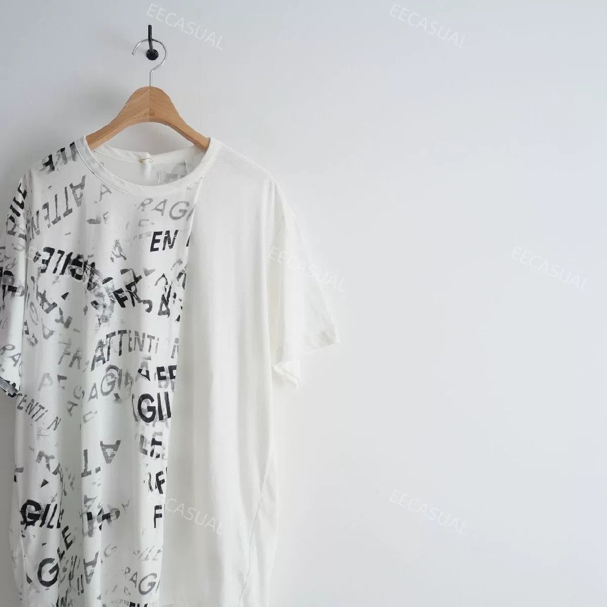 Y's Yohji Yamamoto Asymmetric Graffiti T-Shirt Size US M / EU 48-50 / 2 - 3 Thumbnail