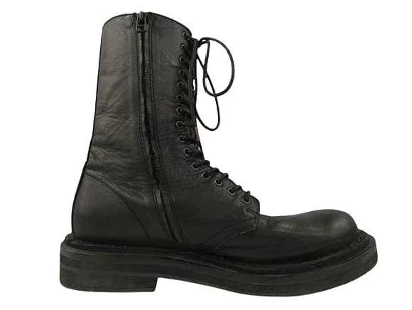 Yohji Yamamoto Yohji Yamamoto Black Leather Military Boots Size US 9 / EU 42 - 6 Thumbnail