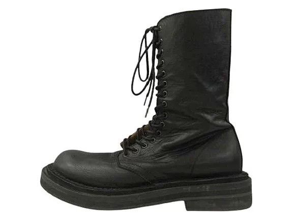 Yohji Yamamoto Yohji Yamamoto Black Leather Military Boots Size US 9 / EU 42 - 5 Thumbnail
