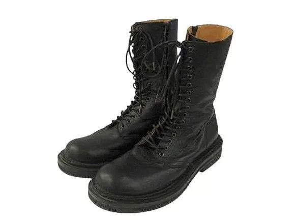 Yohji Yamamoto Yohji Yamamoto Black Leather Military Boots Size US 9 / EU 42 - 2 Thumbnail