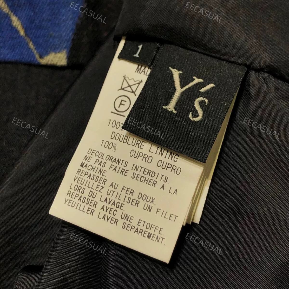 Y's Y's Wool Collage Print Straight Pants Size 23" - 5 Thumbnail