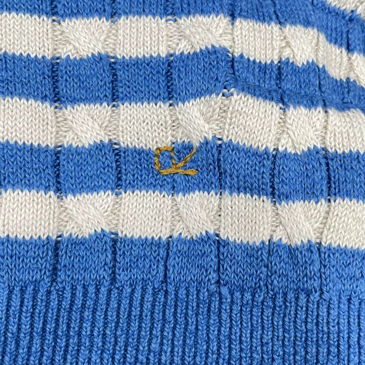 45rpm Blue Striped Cotton Knit Cardigan Size M / US 6-8 / IT 42-44 - 7 Thumbnail