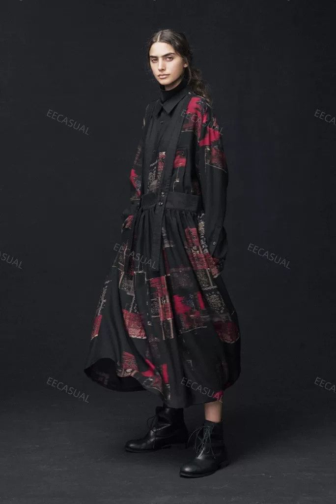 Y's Yohji Yamamoto Red Black Wool Top Size M / US 6-8 / IT 42-44 - 2 Thumbnail
