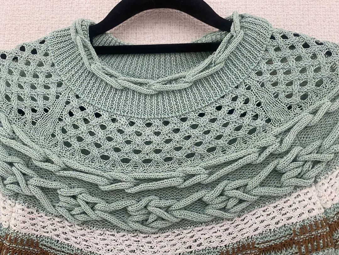 Other Mame Kurogouchi Mint Green Sweater Coat Size S / US 4 / IT 40 - 5 Thumbnail