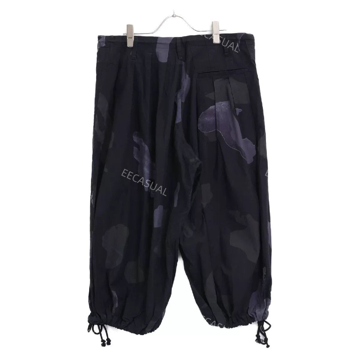 Yohji Yamamoto Yohji Yamamoto Black Purple Printed Pants Size US 28 / EU 44 - 2 Thumbnail