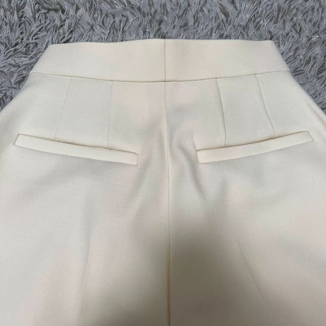 Other Enfold Beige Wide-Leg Wool Trousers Size 38" / US 16 / IT 52 - 4 Thumbnail