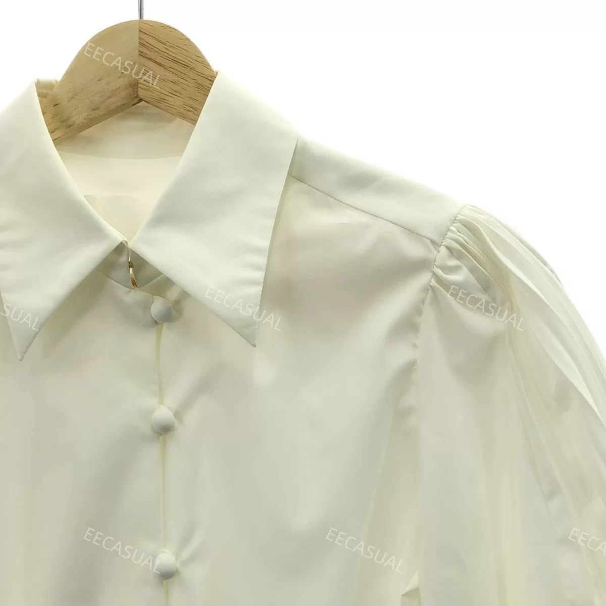 Other Mame Kurogouchi White Pleated Shirt Size S / US 4 / IT 40 - 4 Thumbnail
