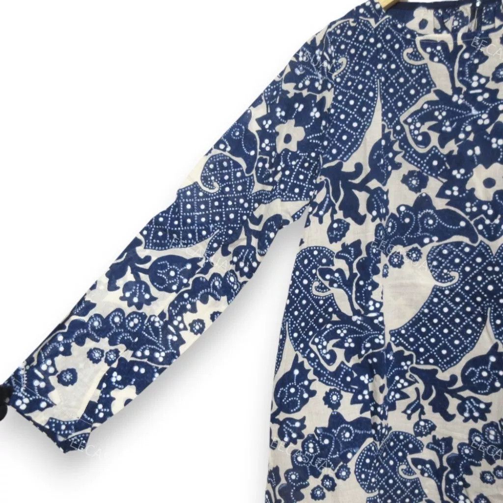 45rpm Handmade Indigo Print Shirt from India Size M / US 6-8 / IT 42-44 - 7 Thumbnail