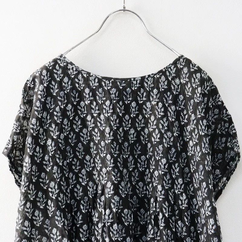Maison Kitsune Maison de Soil Gray Floral Blouse Size S / US 4 / IT 40 - 3 Thumbnail