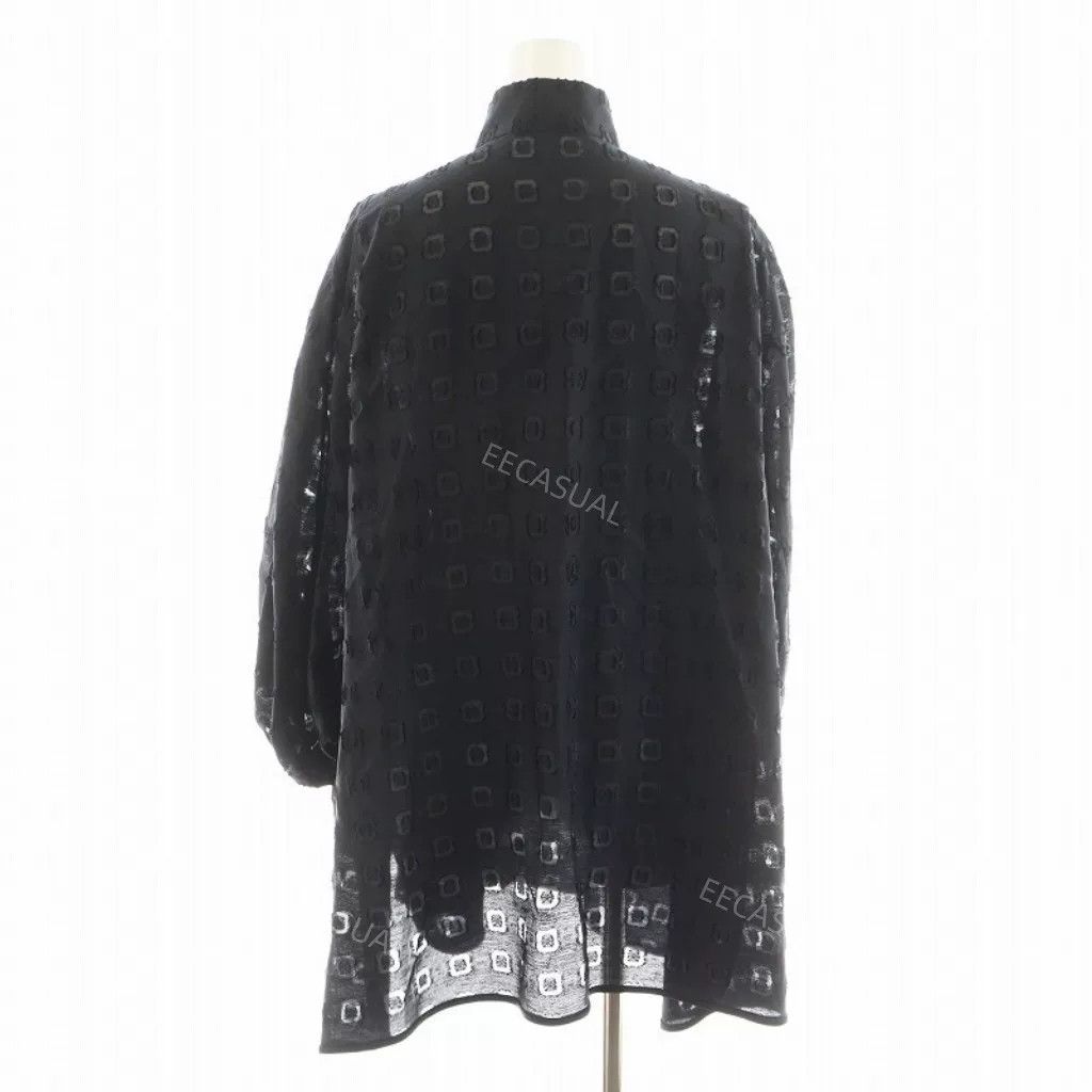 Other Black Jacquard Lantern Sleeve Shirt Size M / US 6-8 / IT 42-44 - 4 Thumbnail