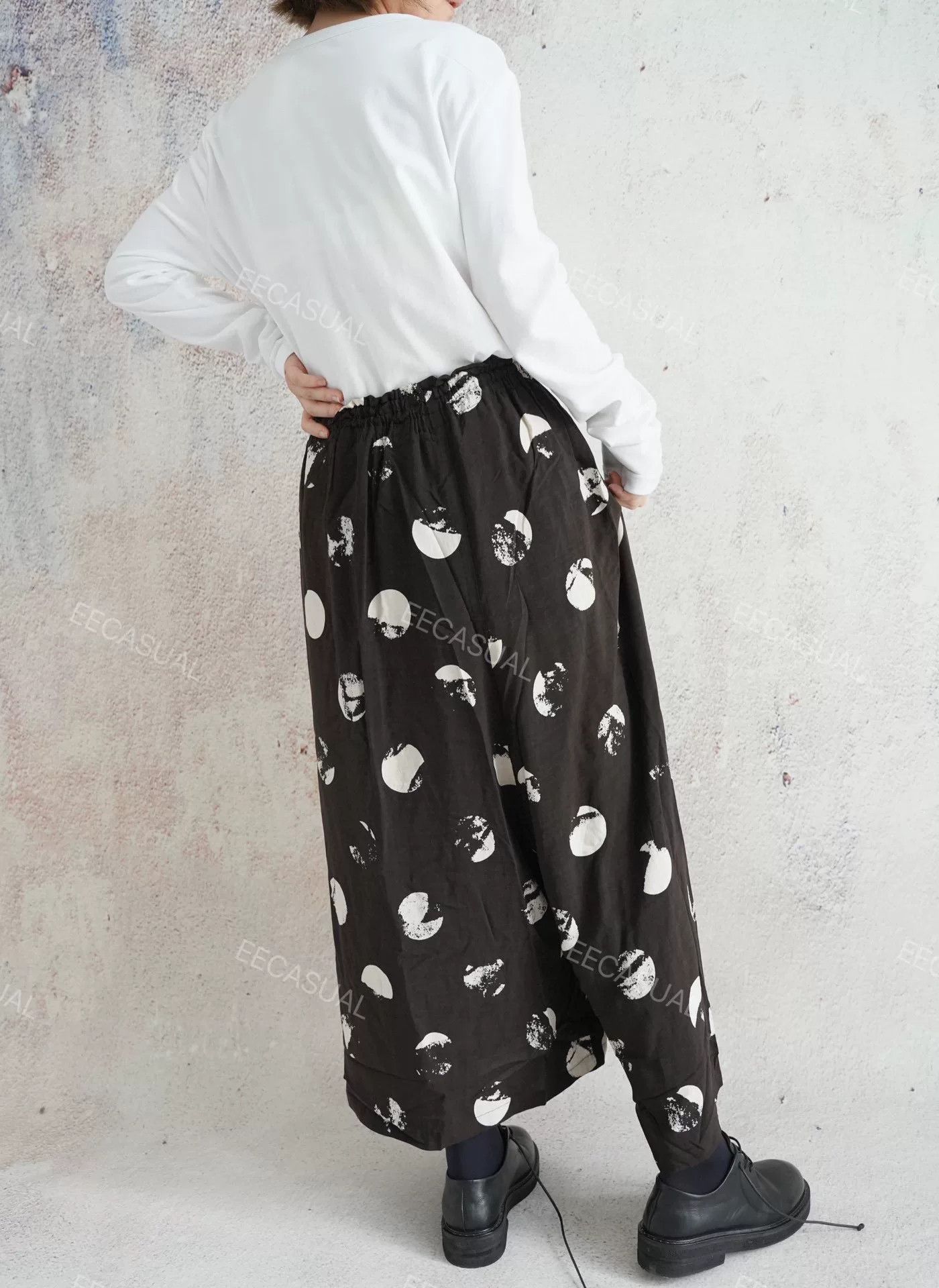 Yashi Yamamuri Yohji Yamamoto Asymmetrical Wide Leg Pants Size 25" / US 0 / IT 36 - 8 Thumbnail