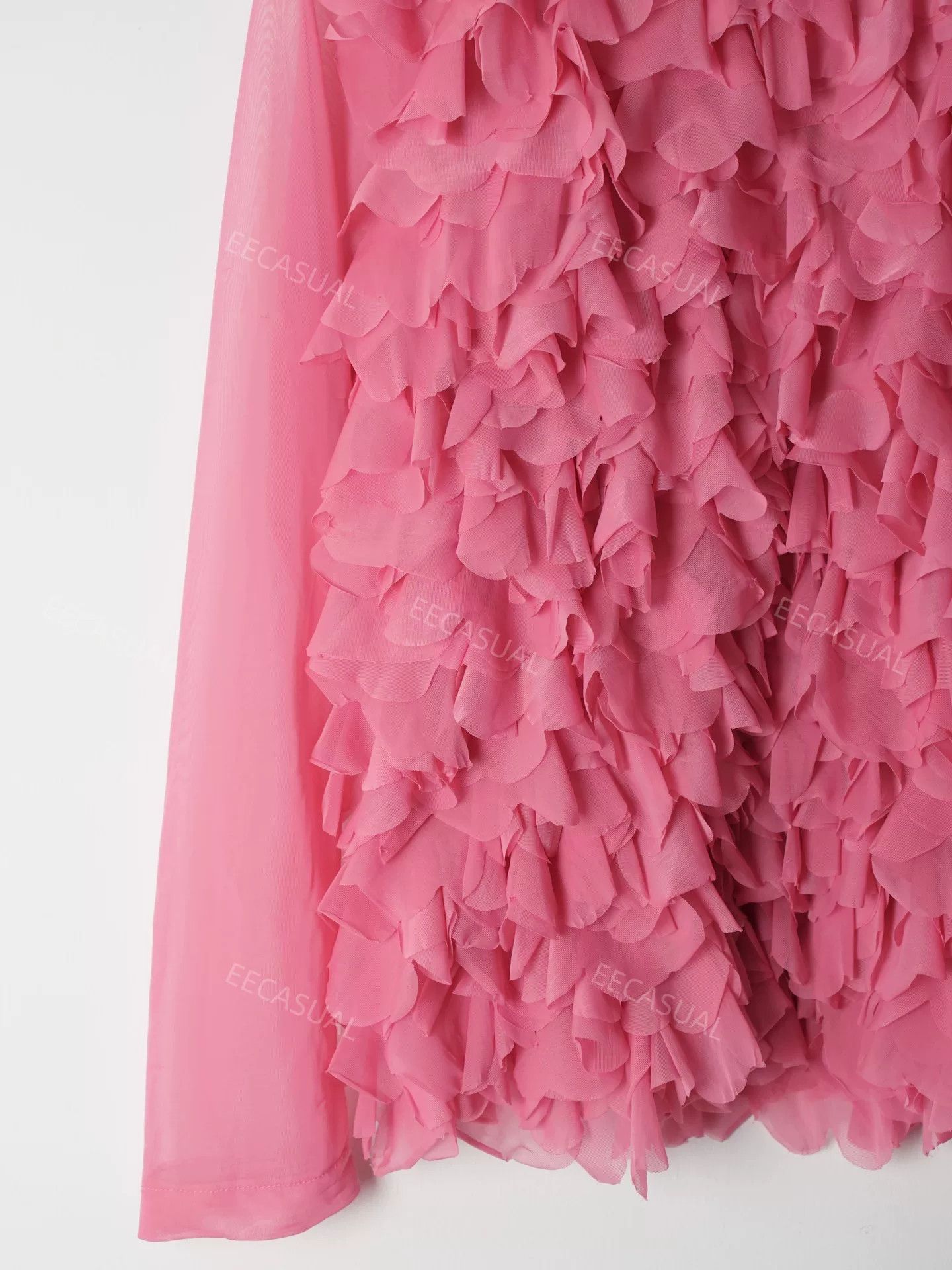 Junya Watanabe Pink Layered Ruffle Top by Junya Watanabe Size M / US 6-8 / IT 42-44 - 3 Thumbnail