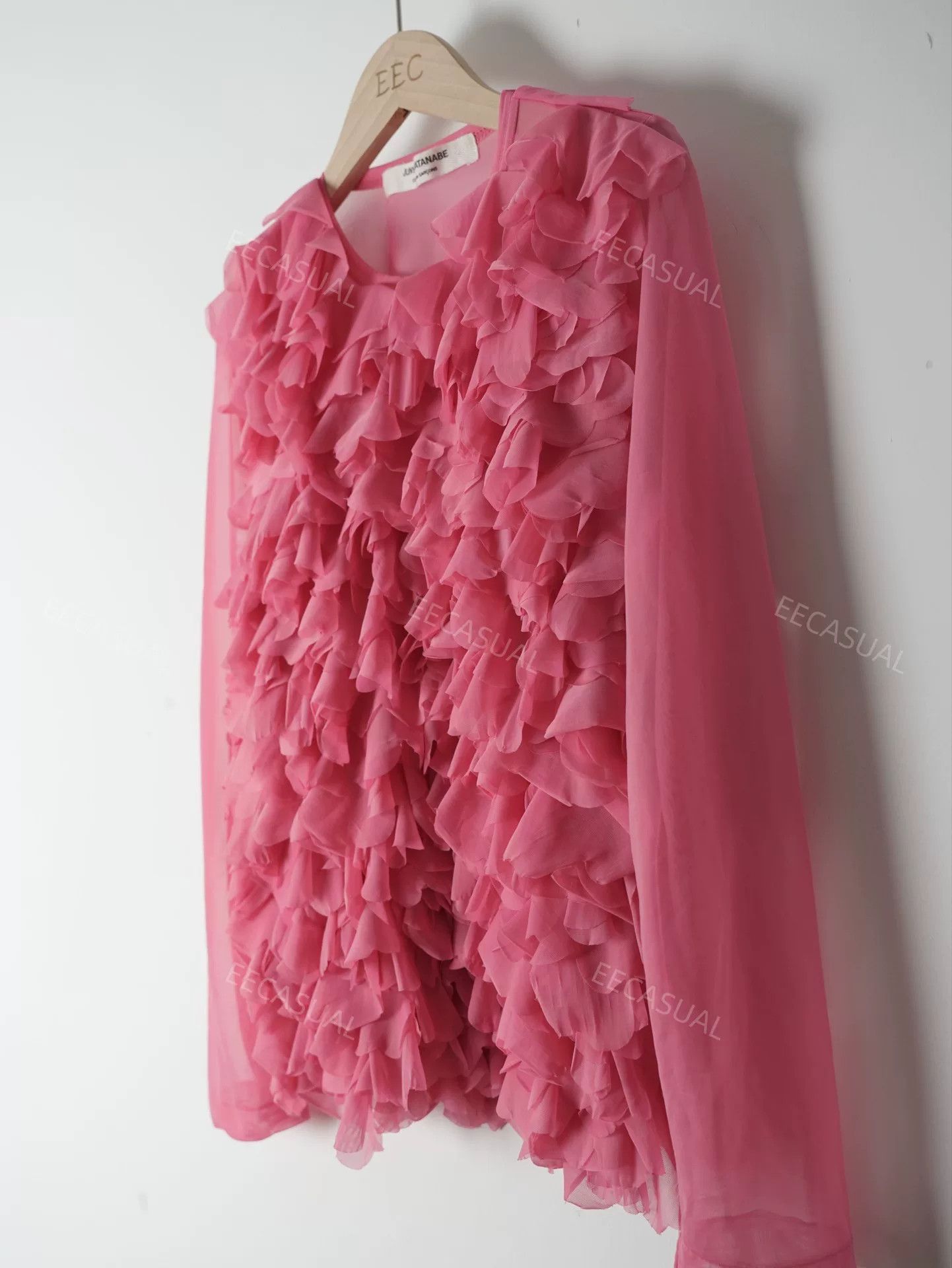 Junya Watanabe Pink Layered Ruffle Top by Junya Watanabe Size M / US 6-8 / IT 42-44 - 6 Thumbnail
