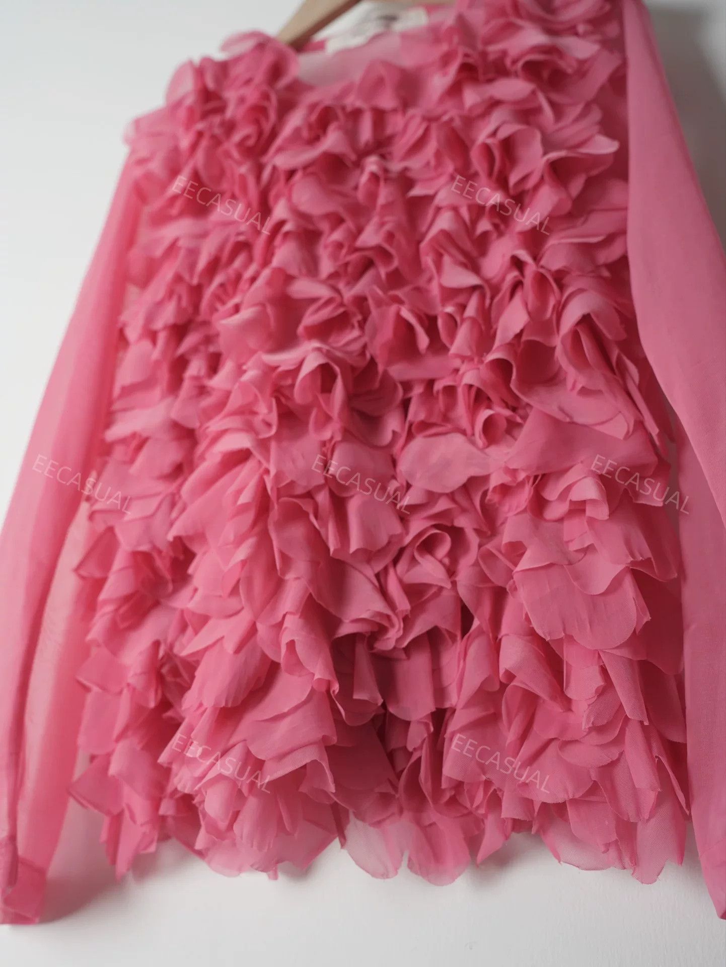 Junya Watanabe Pink Layered Ruffle Top by Junya Watanabe Size M / US 6-8 / IT 42-44 - 7 Thumbnail