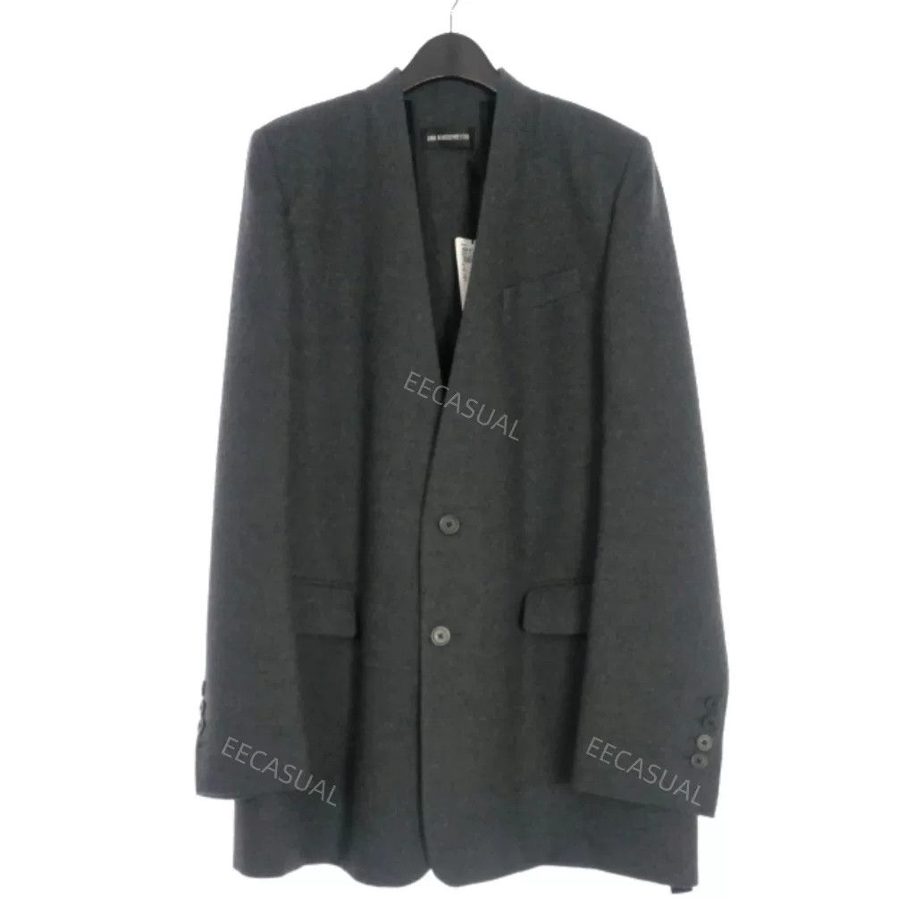 Ann Demeulemeester ANN DEMEULEMEESTER Gray Wool Blazer Size US M / EU 48-50 / 2 - 3 Thumbnail