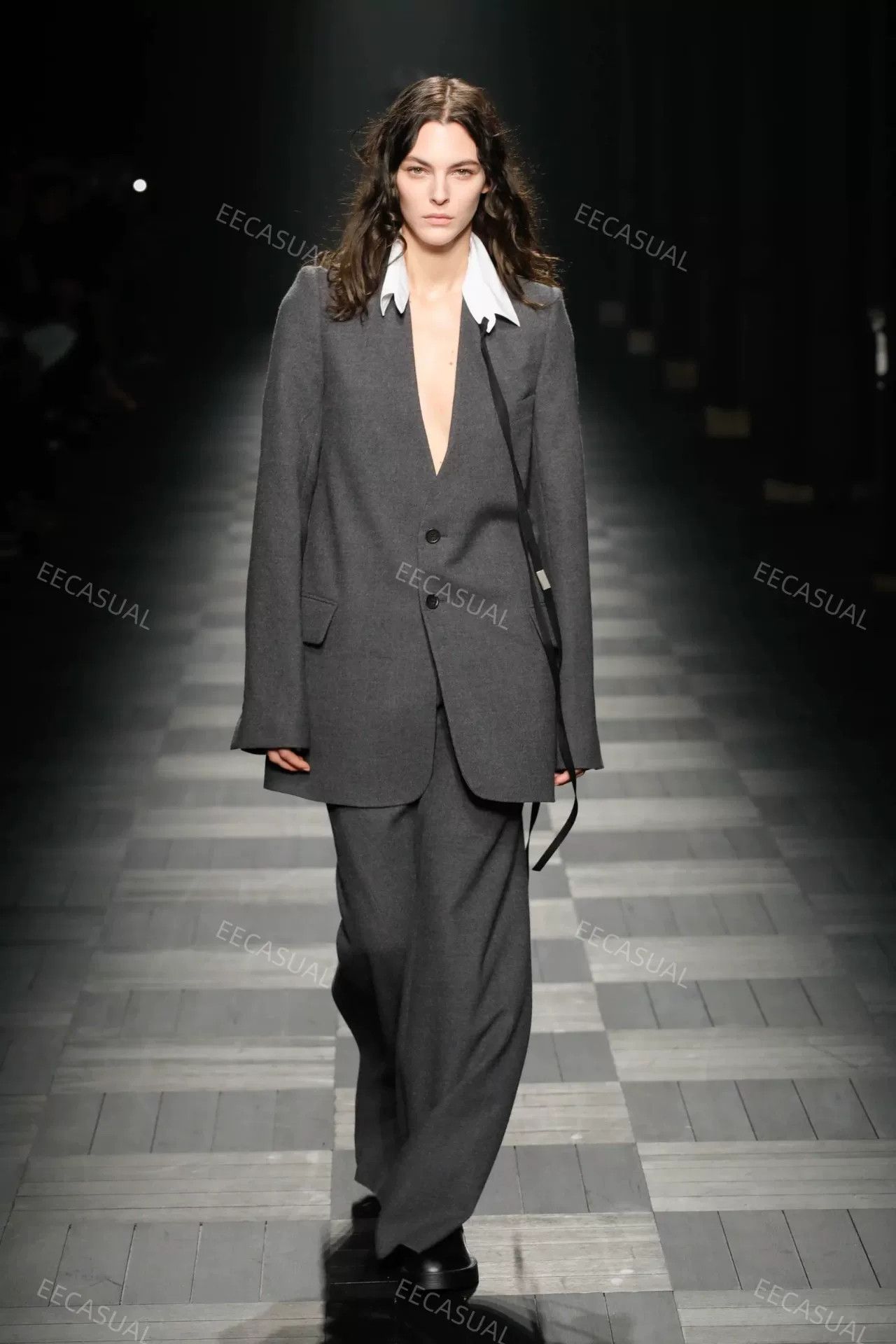 Ann Demeulemeester ANN DEMEULEMEESTER Gray Wool Blazer Size US M / EU 48-50 / 2 - 2 Thumbnail