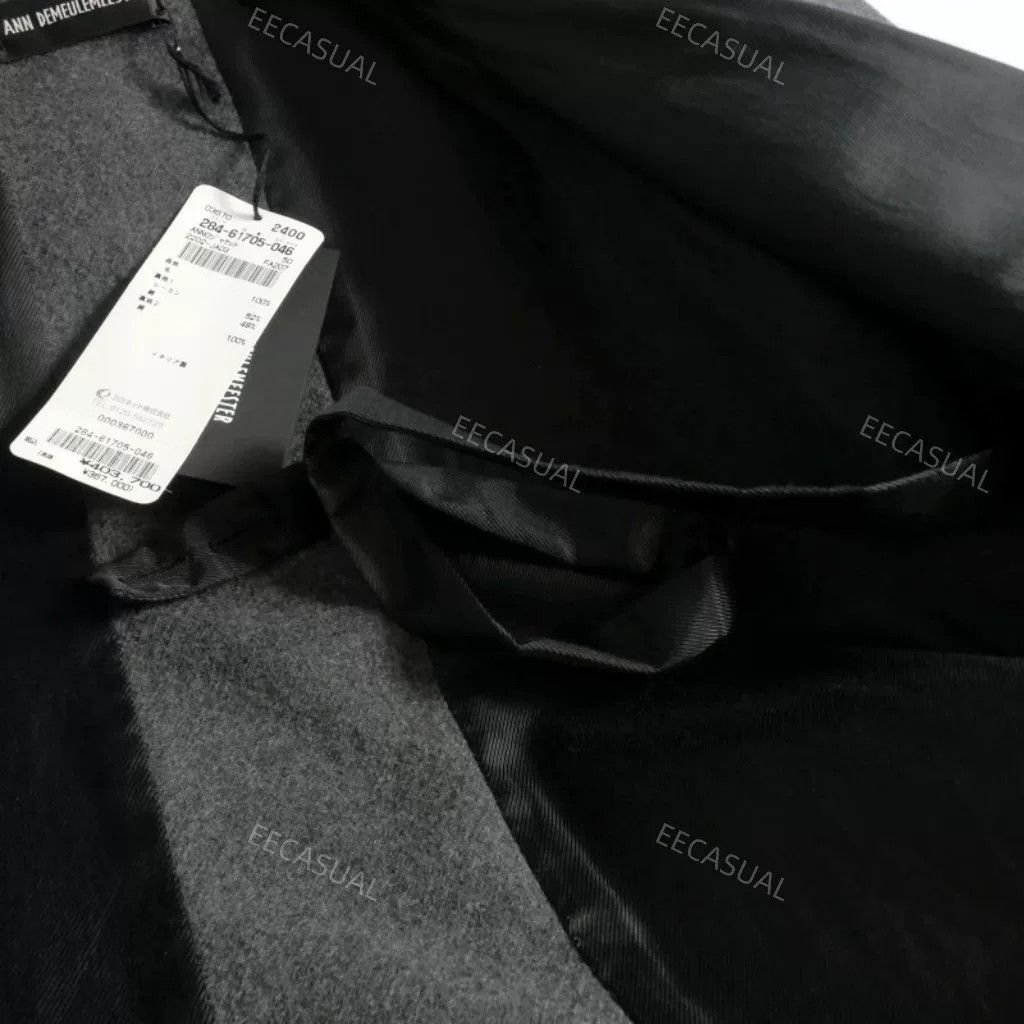 Ann Demeulemeester ANN DEMEULEMEESTER Gray Wool Blazer Size US M / EU 48-50 / 2 - 8 Thumbnail