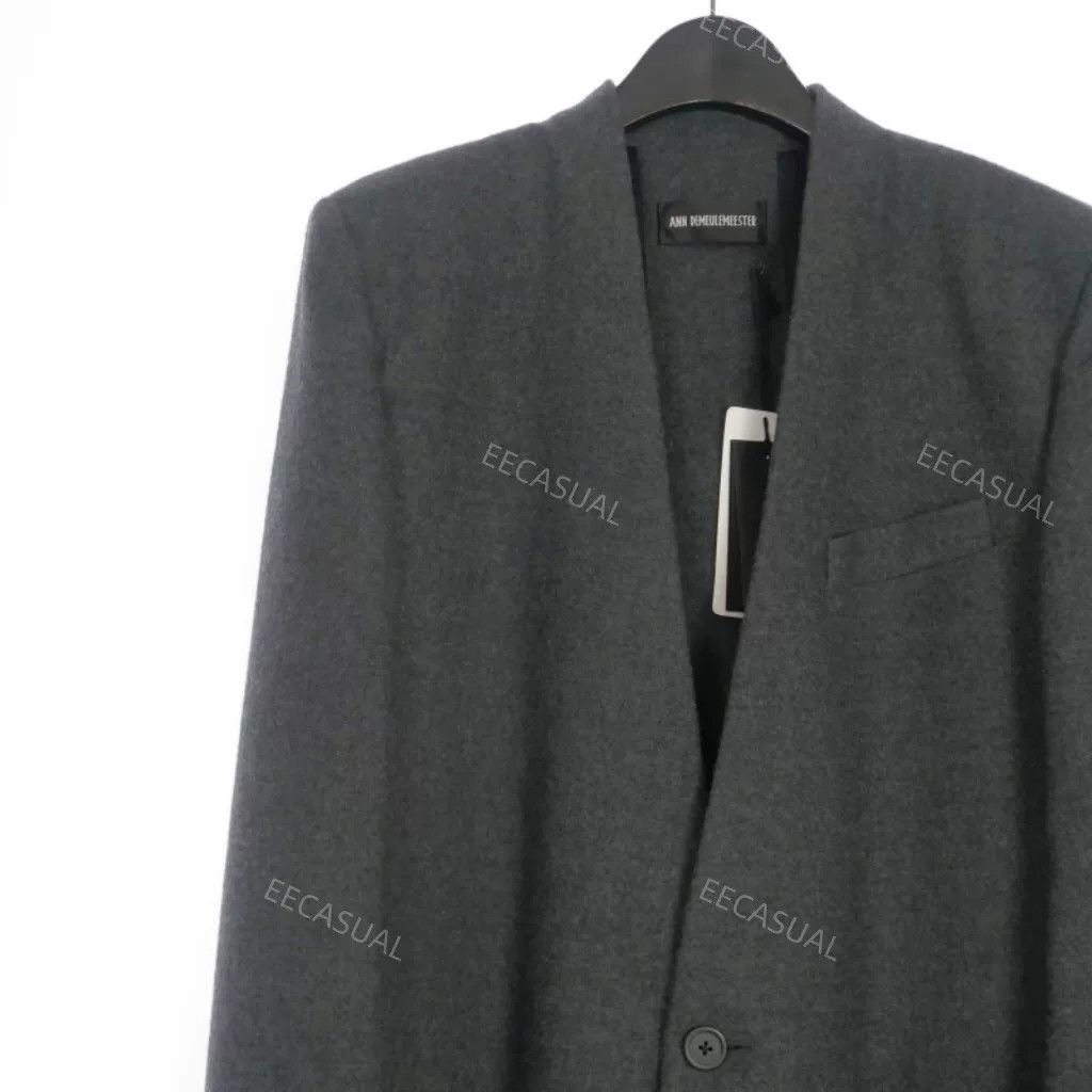 Ann Demeulemeester ANN DEMEULEMEESTER Gray Wool Blazer Size US M / EU 48-50 / 2 - 7 Thumbnail