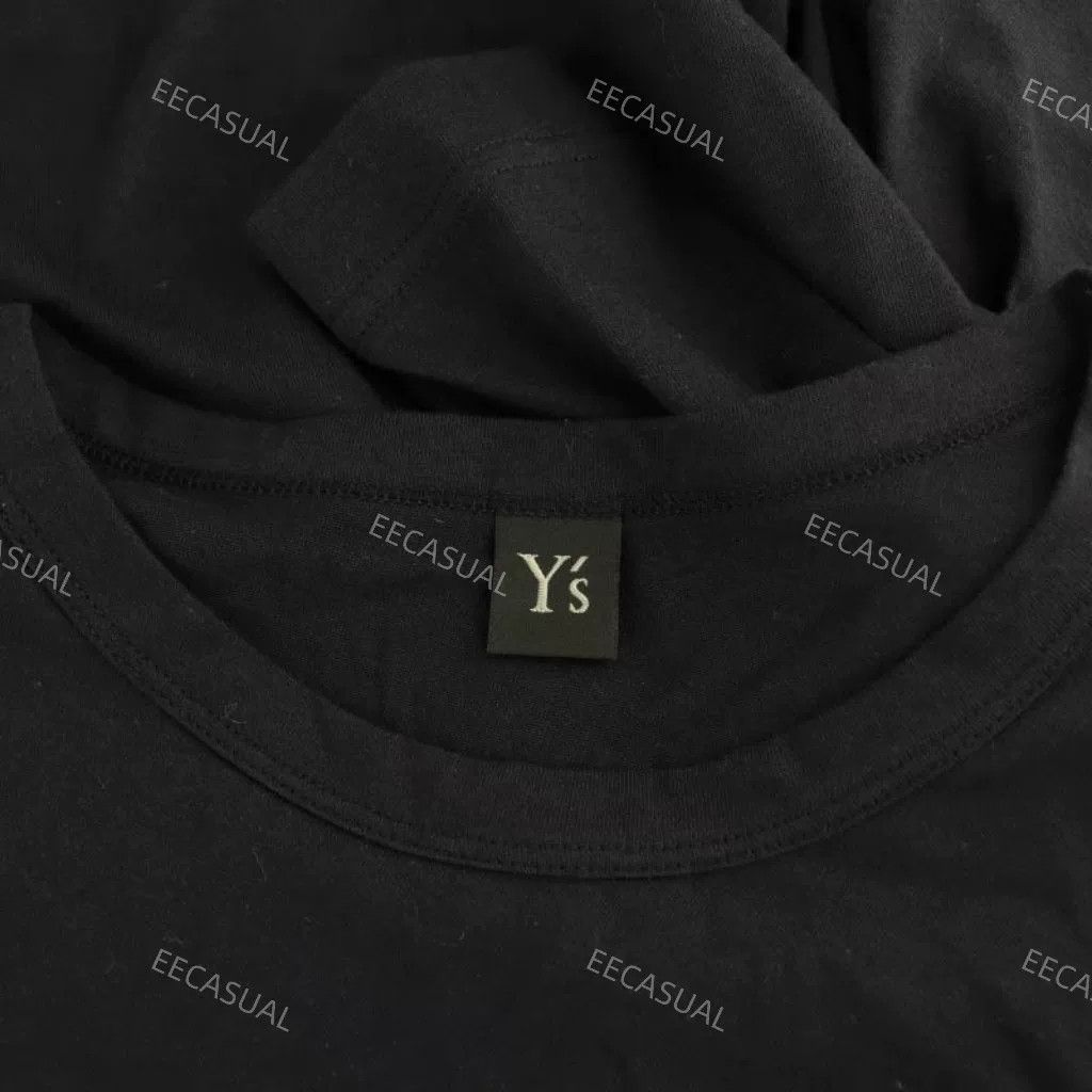 Y's Yamamoto Black Blue Letter Oversize T-Shirt Size M / US 6-8 / IT 42-44 - 6 Thumbnail