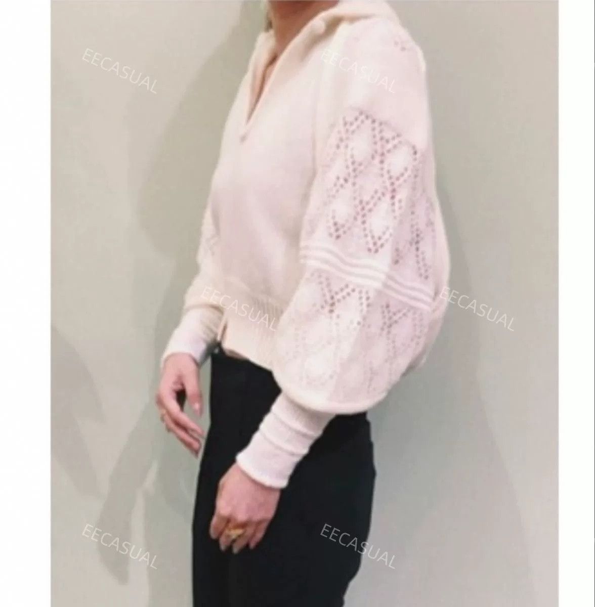 Other Mame Kurogouchi White High Neck Sweater Size M / US 6-8 / IT 42-44 - 4 Thumbnail