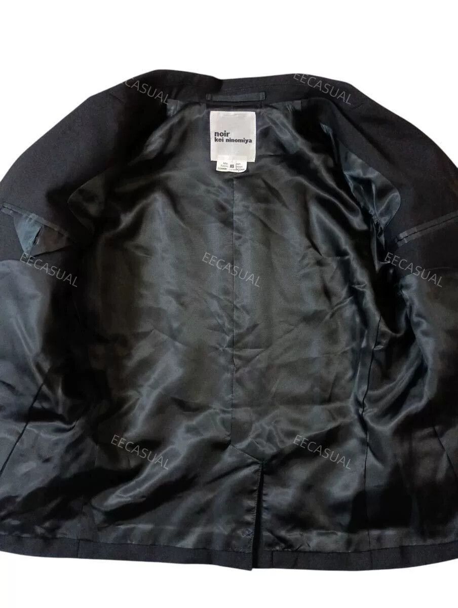 Noir Kei Ninomiya Noir Kei Ninomiya Black Wool Suit Jacket Size US XS / EU 42 / 0 - 4 Thumbnail