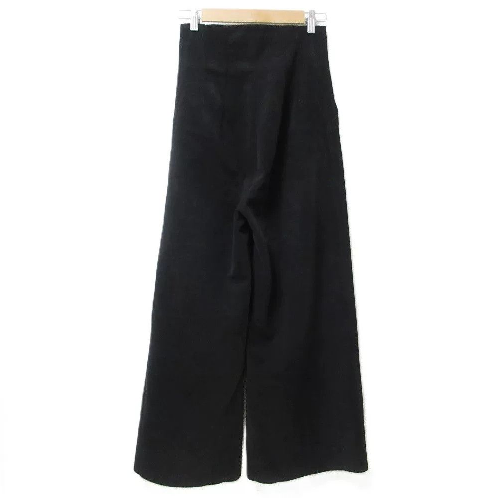 Other Mame Kurogouchi Black Wide-Leg Pants Size 25" / US 0 / IT 36 - 2 Thumbnail