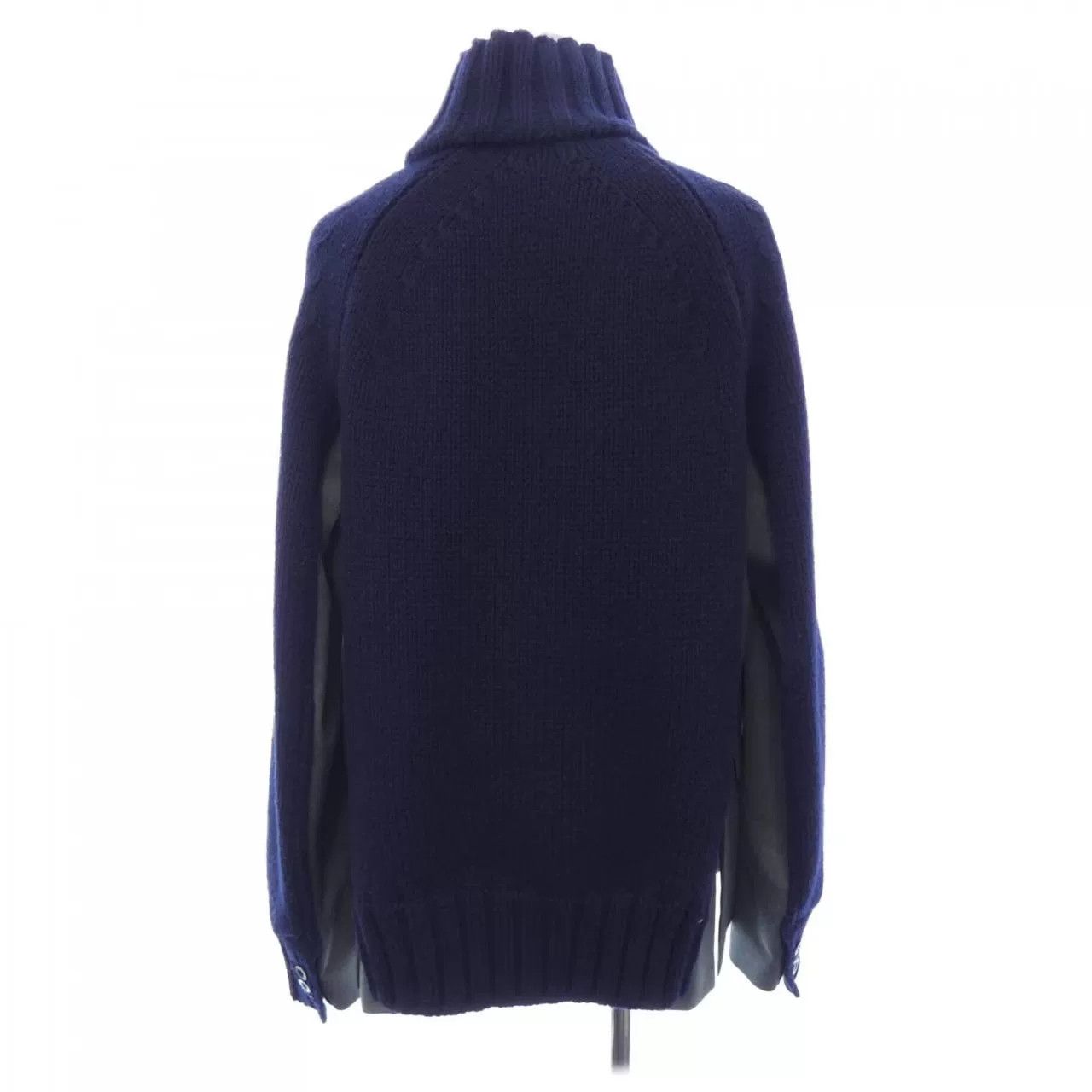 Sacai SACAI Wool Knit Jacket in Navy Gray Size S / US 4 / IT 40 - 3 Thumbnail