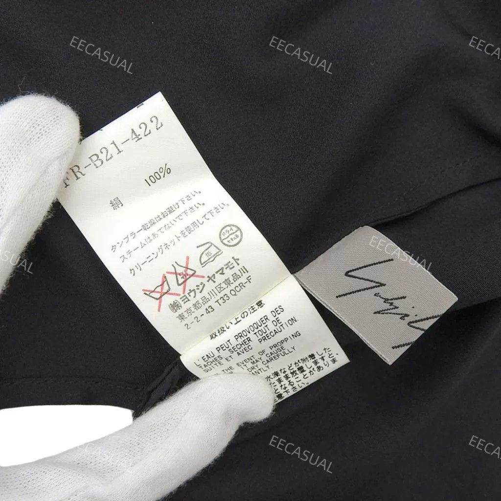 Yohji Yamamoto Yohji Yamamoto Black Silk Long Sleeve Shirt Size M / US 6-8 / IT 42-44 - 7 Thumbnail
