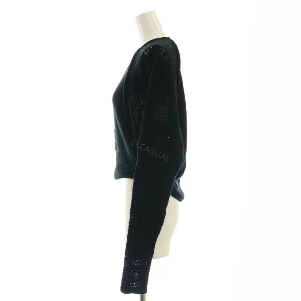 Other Mame Kurogouchi Black Knit Top Size S / US 4 / IT 40 - 3 Thumbnail