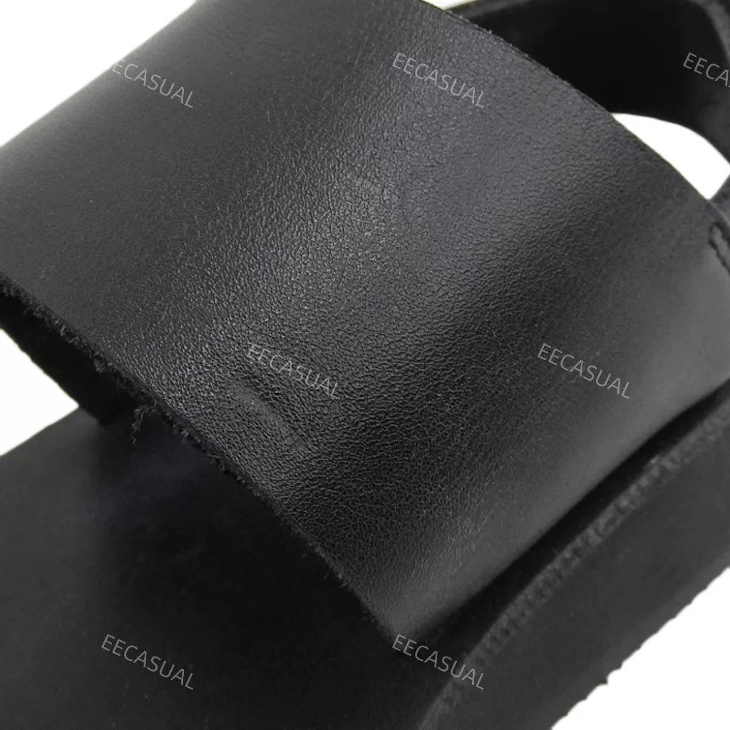 Yohji Yamamoto Yohji Yamamoto Black Leather Sandals Size US 7 / EU 40 - 3 Thumbnail