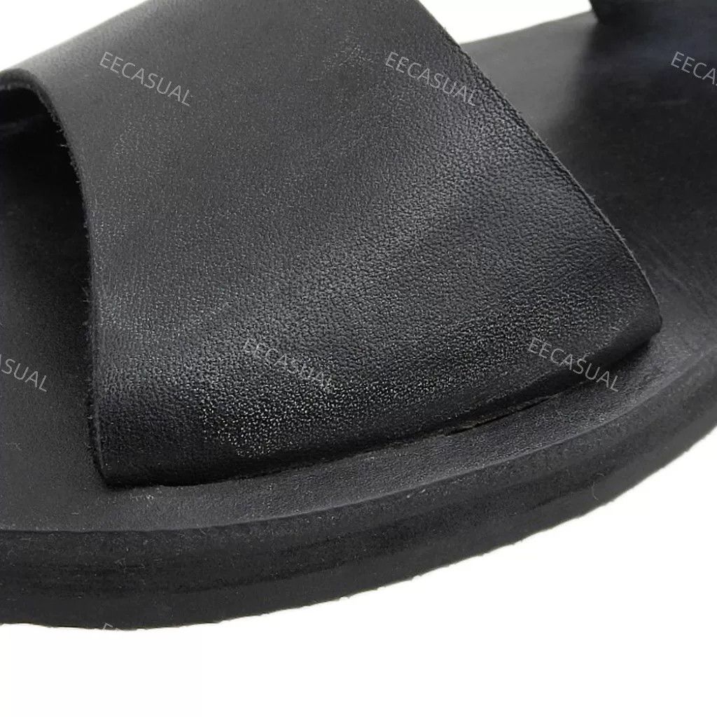 Yohji Yamamoto Yohji Yamamoto Black Leather Sandals Size US 7 / EU 40 - 2 Thumbnail