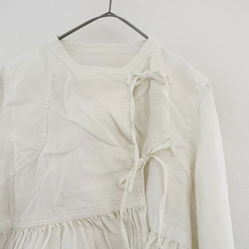 Other Natural Beige Linen Long Sleeve Shirt Size M / US 6-8 / IT 42-44 - 3 Thumbnail