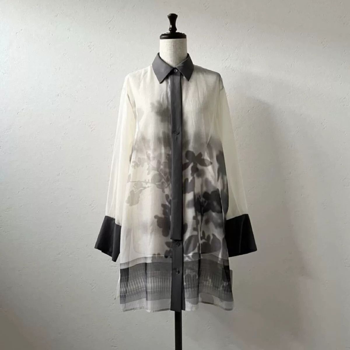 Other Sheer Black and White Floral Blouse Size S / US 4 / IT 40 - 9 Thumbnail