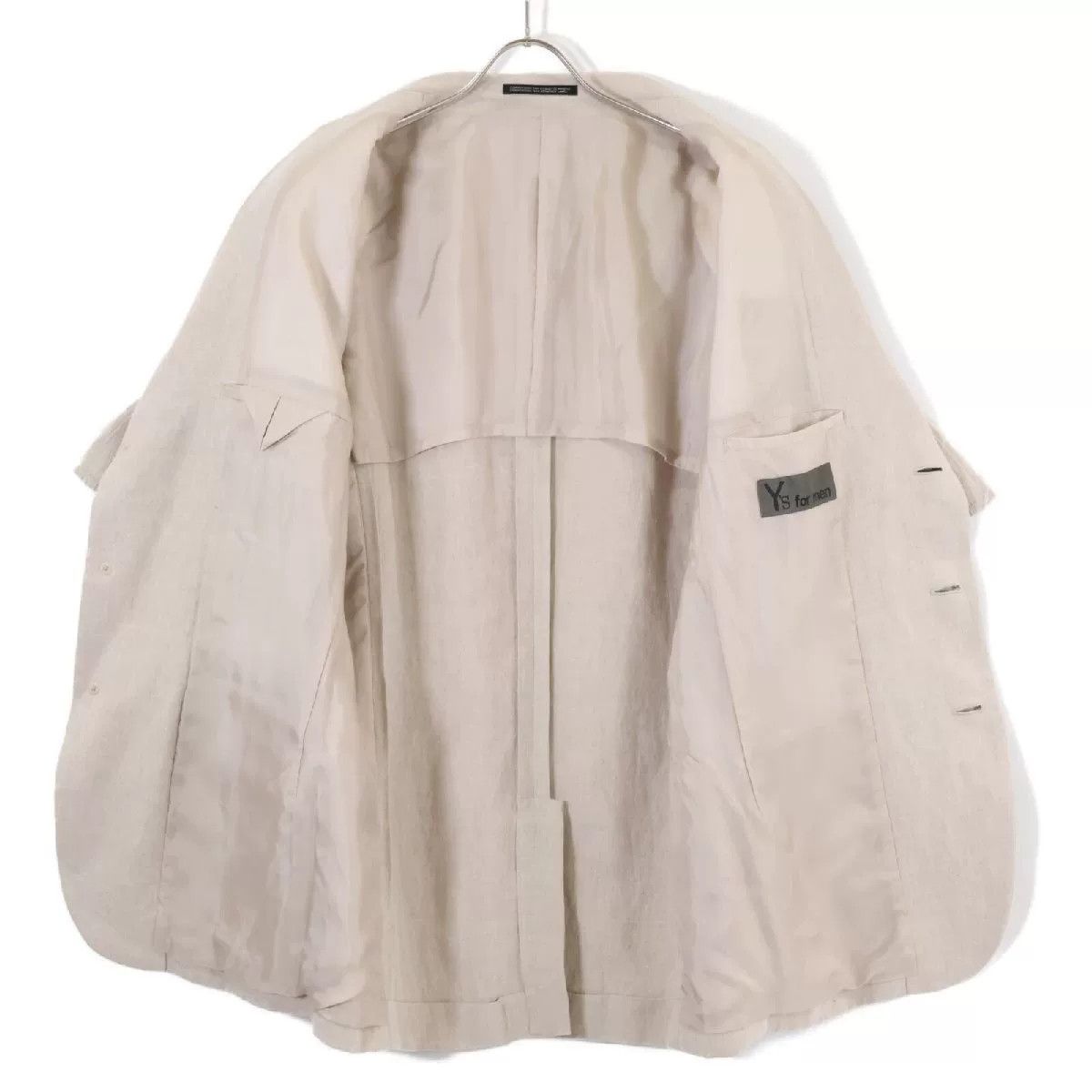 Y's for Men Y's for Men Beige Linen Blazer Size US L / EU 52-54 / 3 - 3 Thumbnail