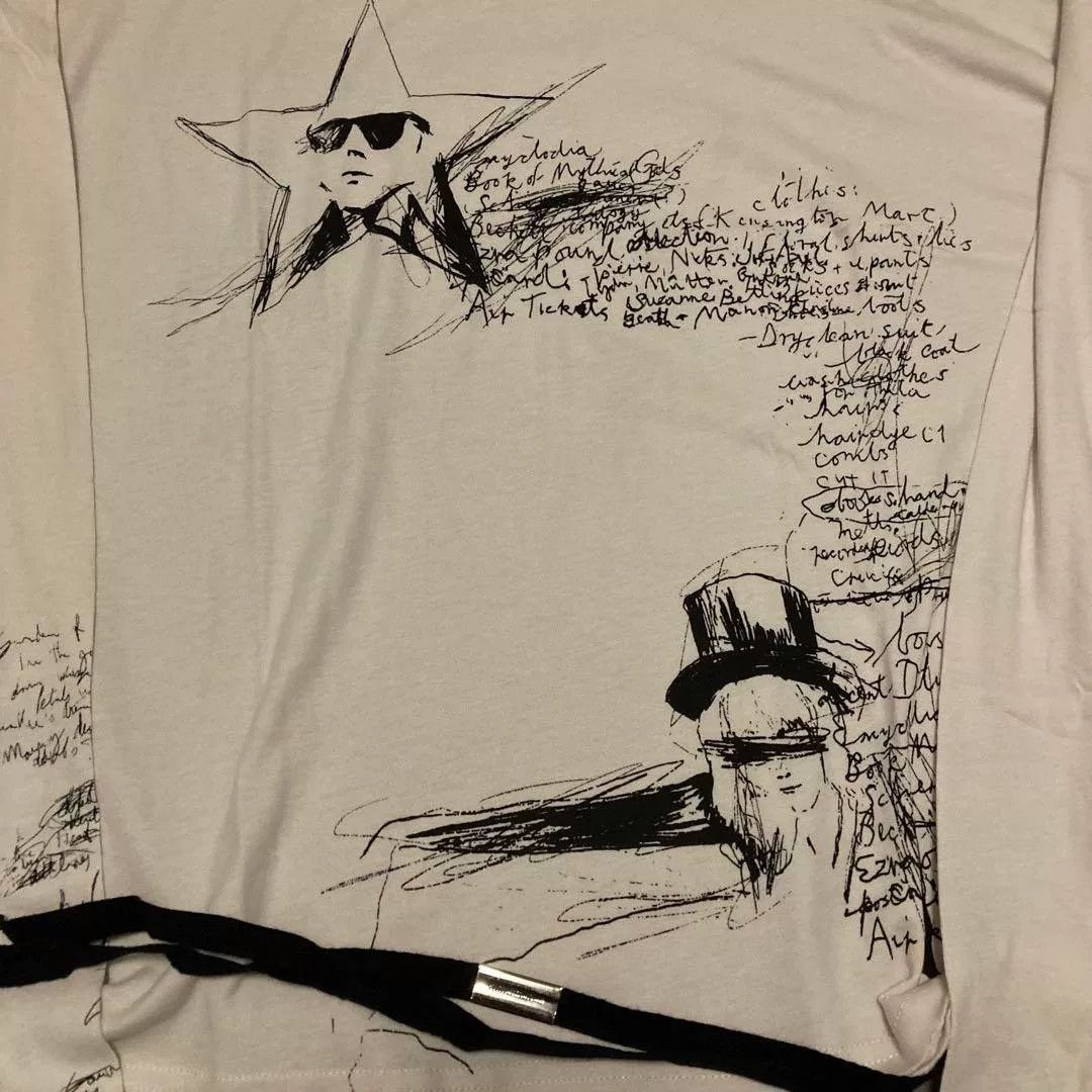 Ann Demeulemeester Ann Demeulemeester Sketchbook Boxy Long Sleeve T-shirt Size M / US 6-8 / IT 42-44 - 9 Thumbnail