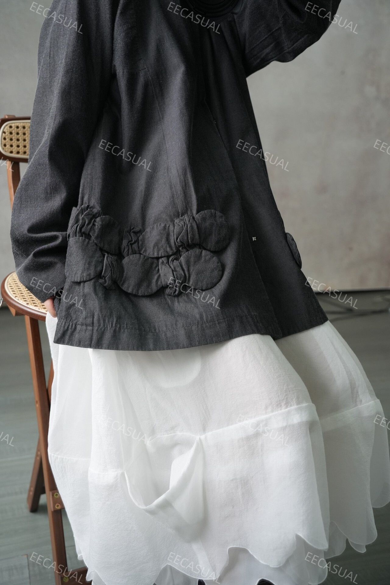 Comme des Garcons Gray CDG Oversized Bow A-Line Coat Size M / US 6-8 / IT 42-44 - 5 Thumbnail