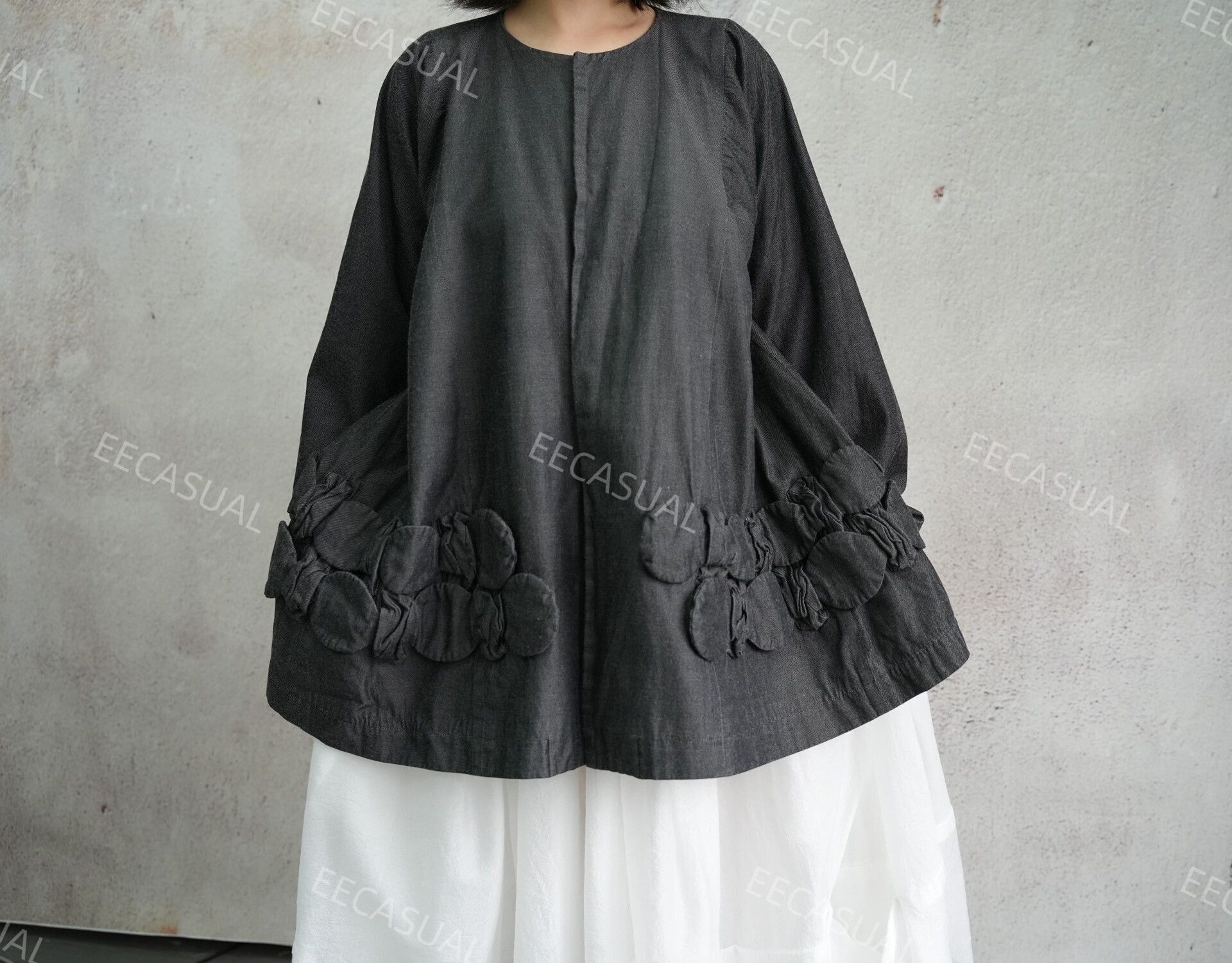 Comme des Garcons Gray CDG Oversized Bow A-Line Coat Size M / US 6-8 / IT 42-44 - 2 Thumbnail