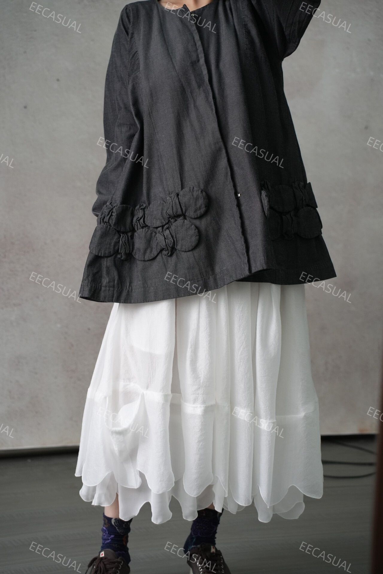 Comme des Garcons Gray CDG Oversized Bow A-Line Coat Size M / US 6-8 / IT 42-44 - 6 Thumbnail