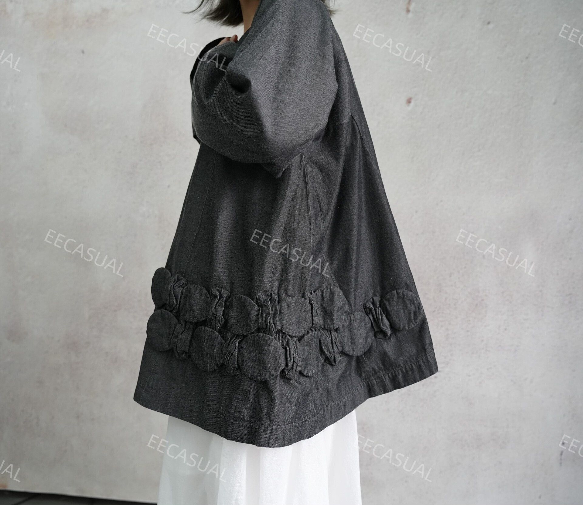Comme des Garcons Gray CDG Oversized Bow A-Line Coat Size M / US 6-8 / IT 42-44 - 4 Thumbnail