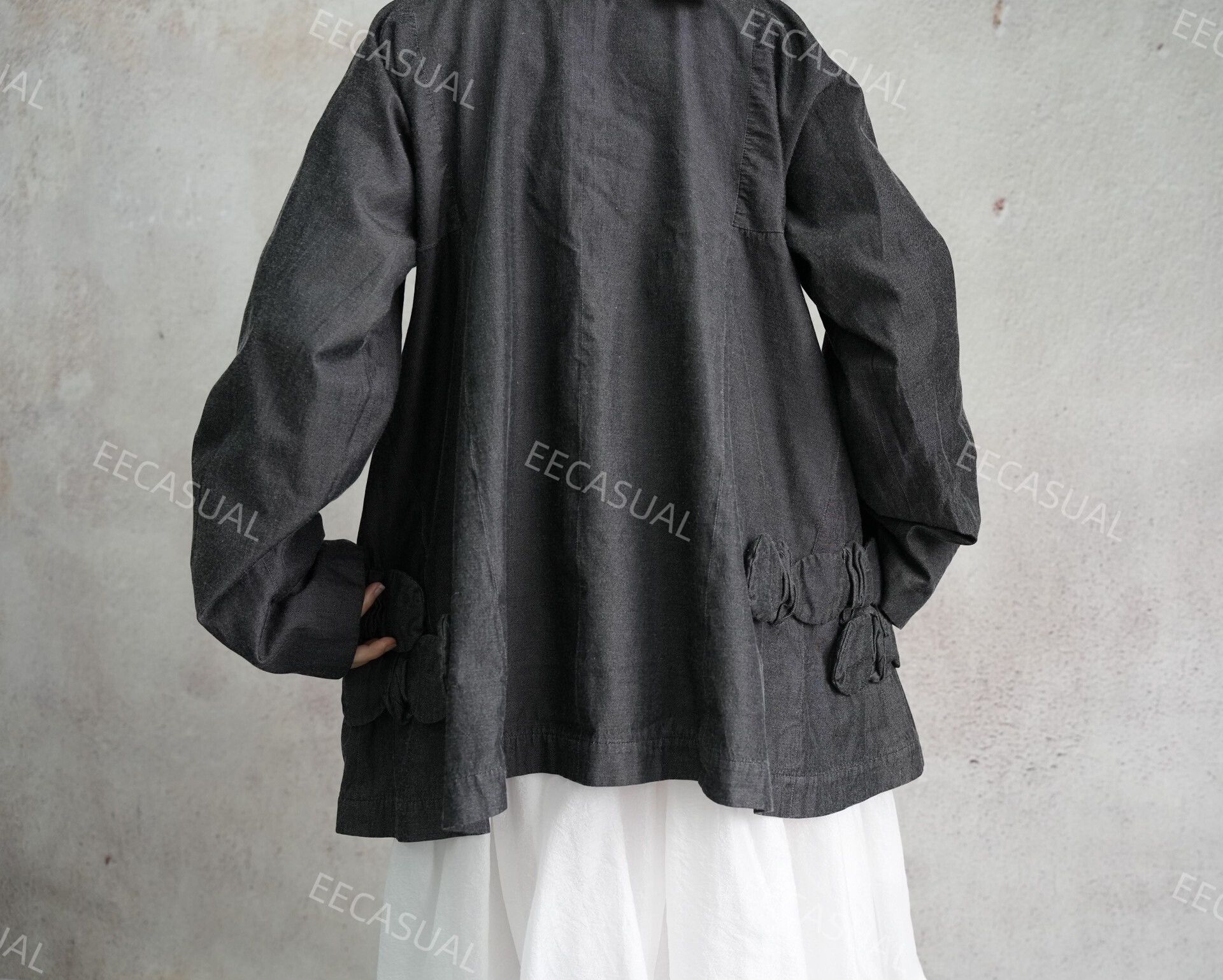 Comme des Garcons Gray CDG Oversized Bow A-Line Coat Size M / US 6-8 / IT 42-44 - 3 Thumbnail
