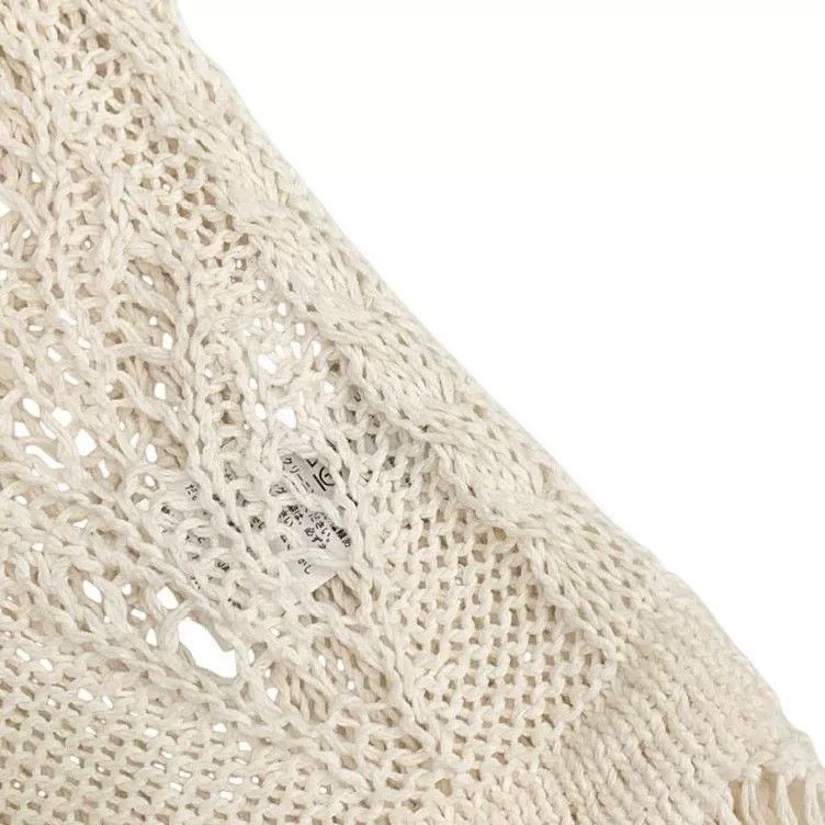 Other Mame Kurogouchi White Lace Knit Top Size S / US 4 / IT 40 - 5 Thumbnail
