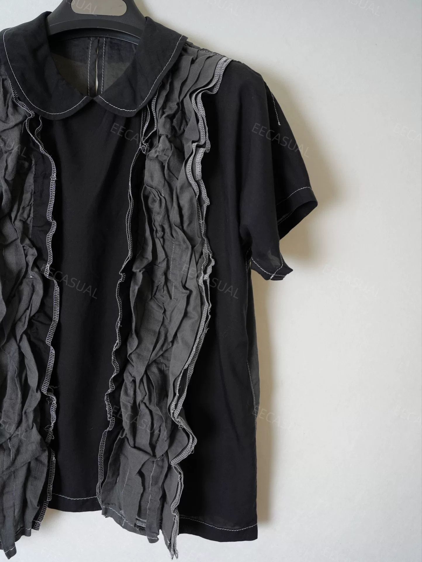 Comme des Garcons CDG Tricot Layered Ruffle Collar Top Size M / US 6-8 / IT 42-44 - 4 Thumbnail