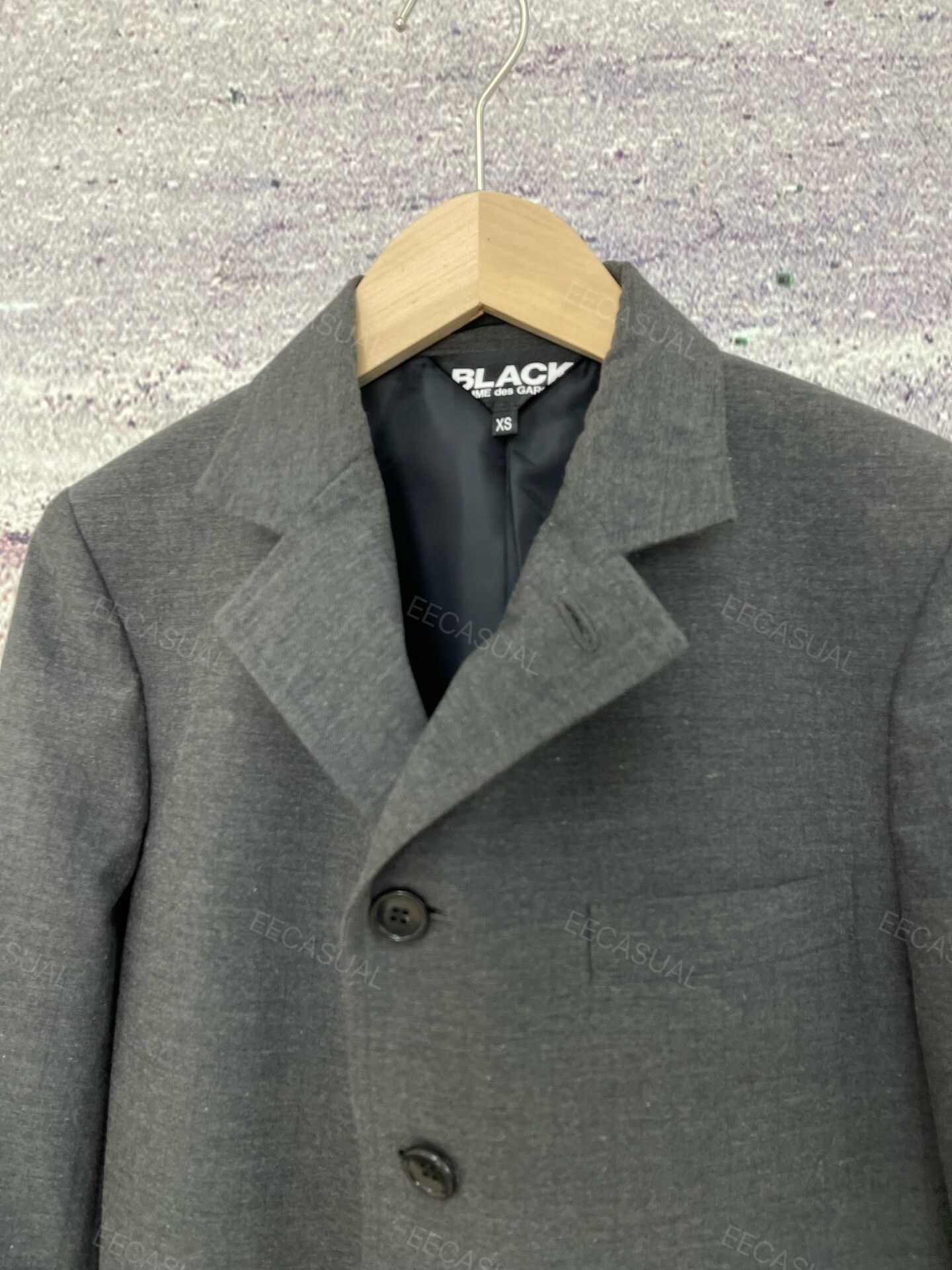 Comme des Garcons CDG Gray Asymmetrical Blazer Size US XS / EU 42 / 0 - 7 Thumbnail