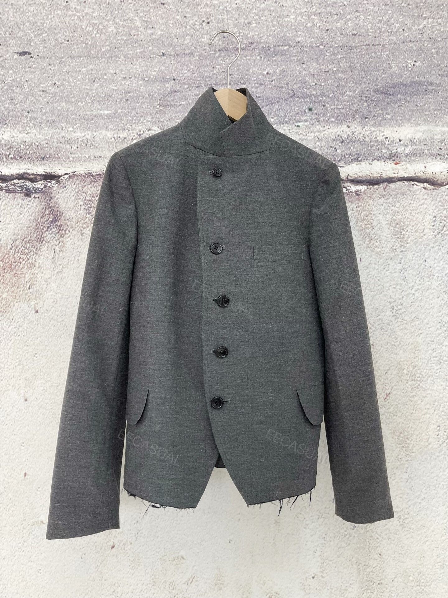 Comme des Garcons CDG Gray Asymmetrical Blazer Size US XS / EU 42 / 0 - 3 Thumbnail