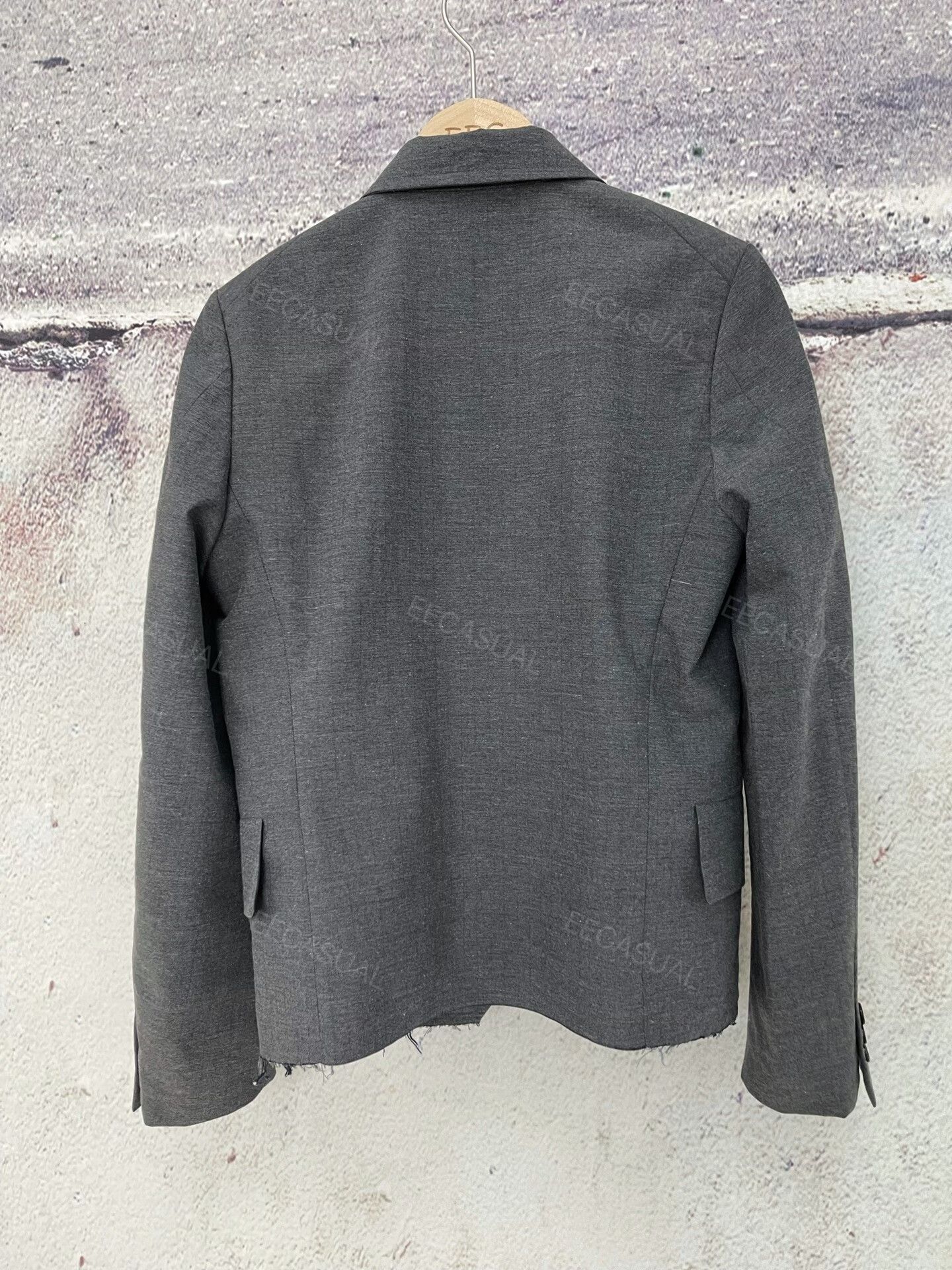 Comme des Garcons CDG Gray Asymmetrical Blazer Size US XS / EU 42 / 0 - 2 Thumbnail