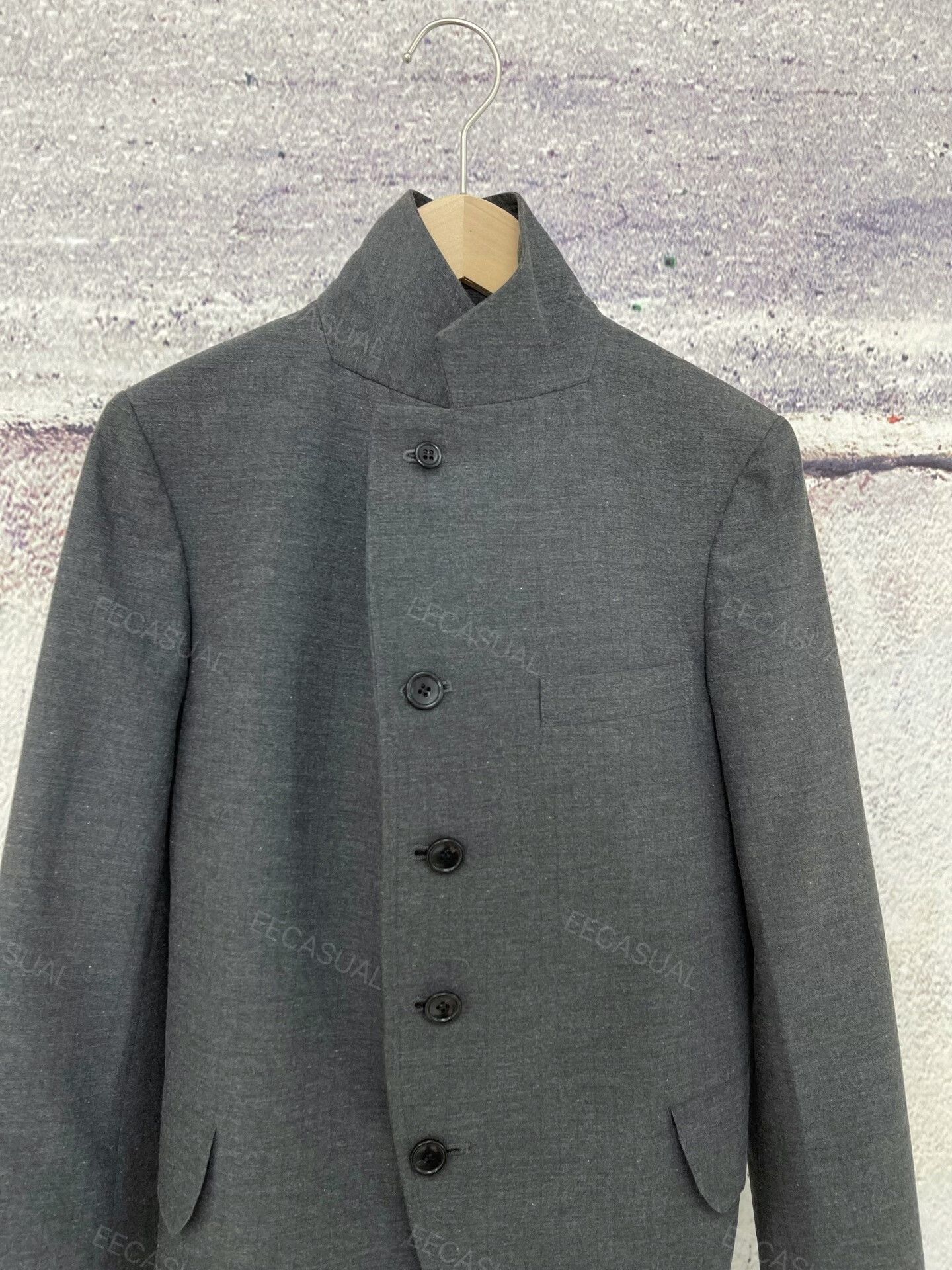 Comme des Garcons CDG Gray Asymmetrical Blazer Size US XS / EU 42 / 0 - 4 Thumbnail